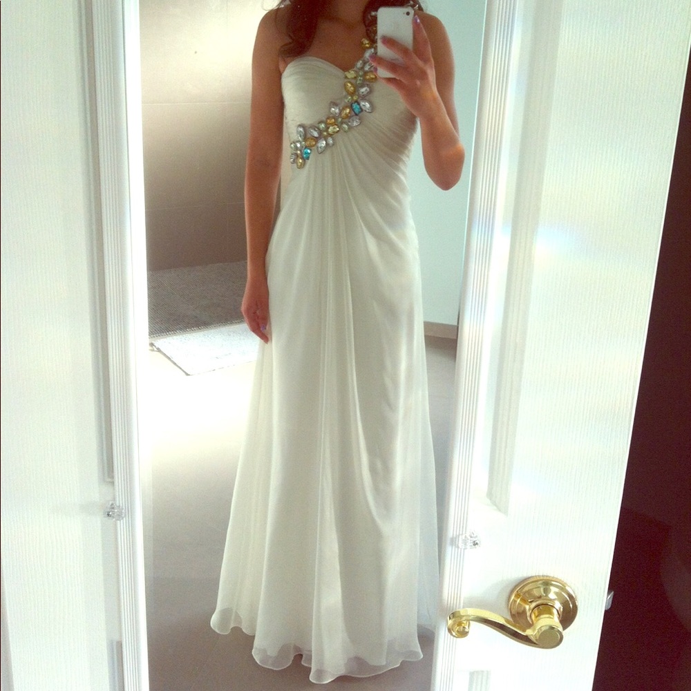 White prom dress